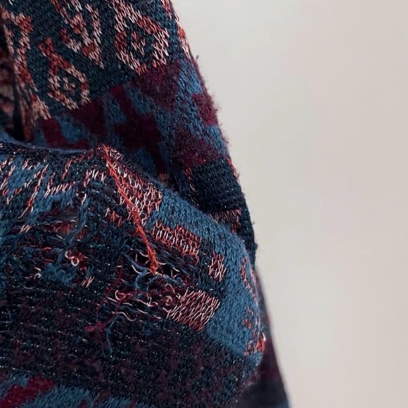 Chico's Textured Metallic Knit Cardigan casual office western bohemian - Picture 6 of 6